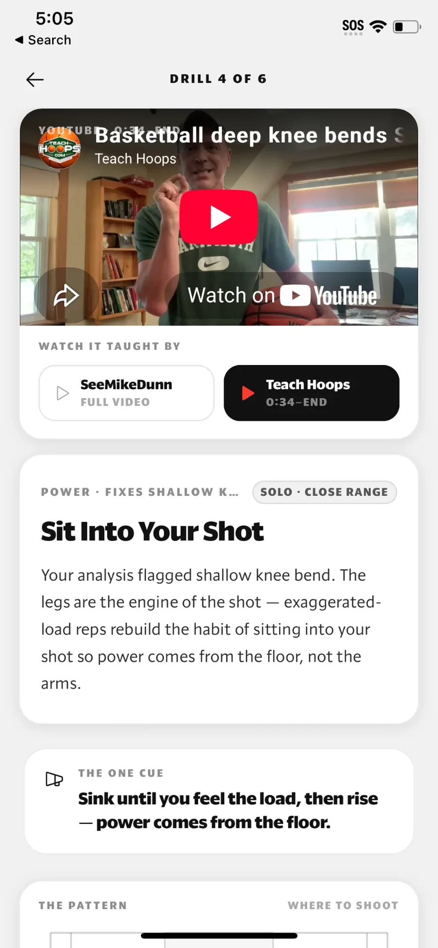 A custom Jumpshot AI drill with a coaching cue and a video showing how it is taught